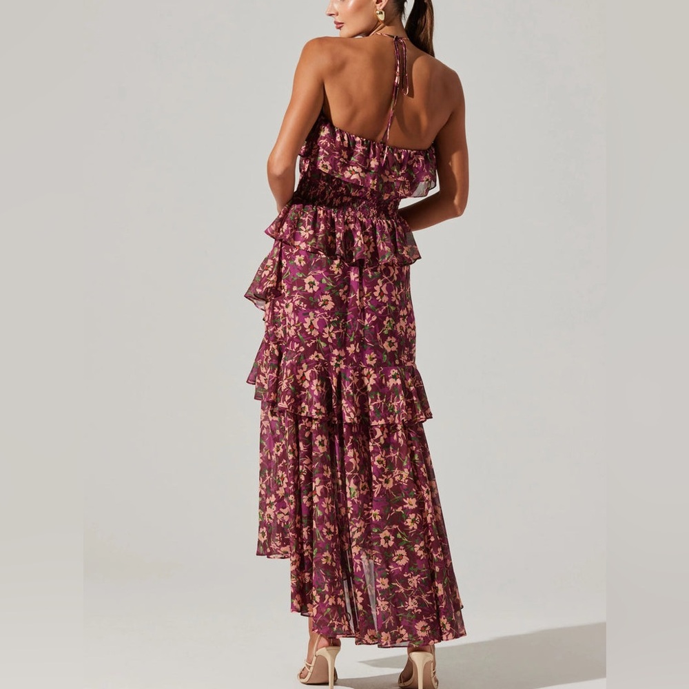 NWT ASTR The Label Elena Purple Floral Dress Size S - Picture 2 of 9